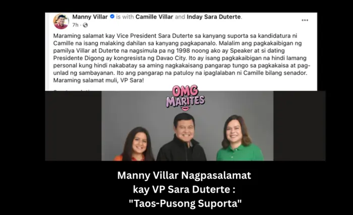 manny villar nagpasalamat kay inday sara