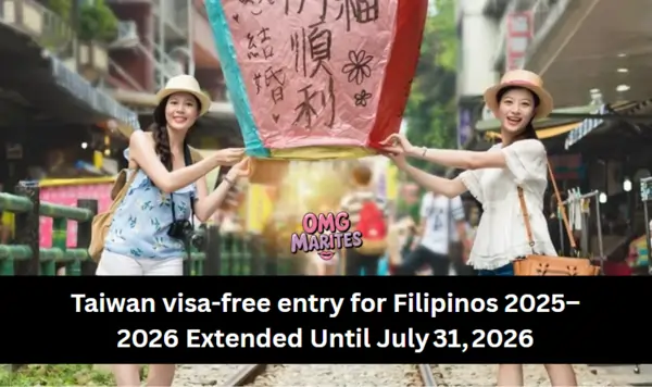 Taiwan visa-free entry for Filipinos 2025–2026