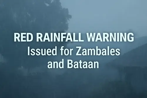 Red Rainfall Warning Issued