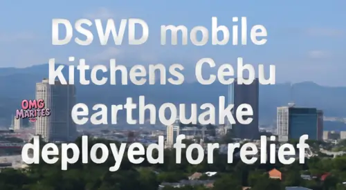 DSWD mobile kitchens Cebu earthquake